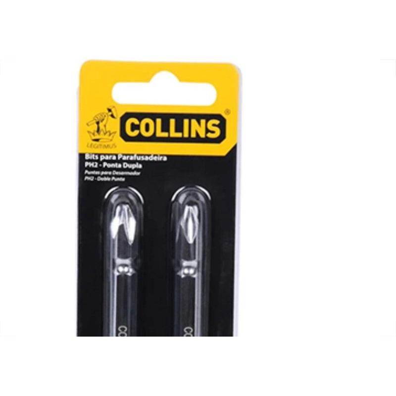 ゆっぴー Jogo Ponteira Collins Phillips 1/4X100Mm 02P - Chave Philips